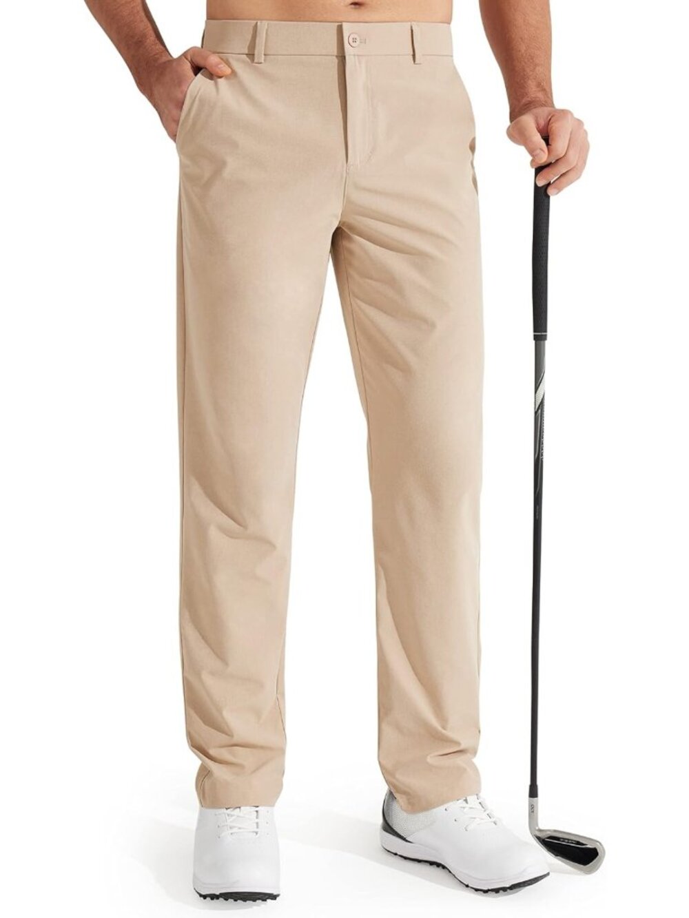 Men's Stretch Golf Pants - Quick Dry Lightweight Casual Trousers with Pockets